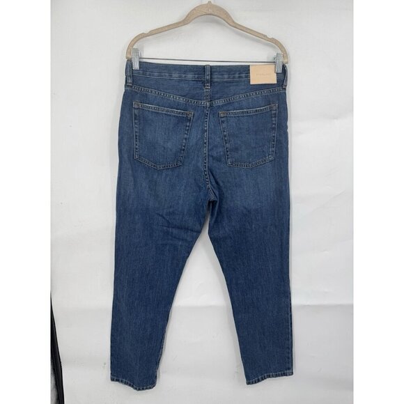 Everlane The Summer Jean Size 29 Regular Blue Wash Straight Leg Distressed Ankle - Picture 2 of 12